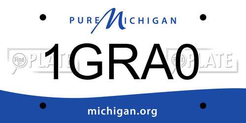 1GRA0 Michigan License Plate