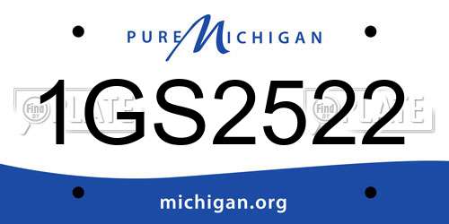1GS2522 Michigan License Plate