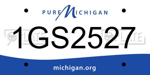 1GS2527 Michigan License Plate