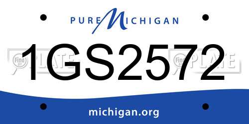 1GS2572 Michigan License Plate