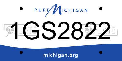 1GS2822 Michigan License Plate