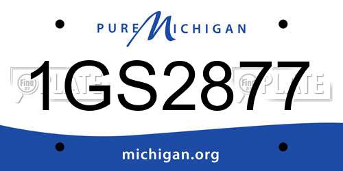 1GS2877 Michigan License Plate