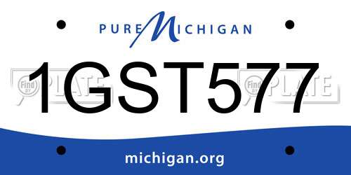 1GST577 Michigan License Plate
