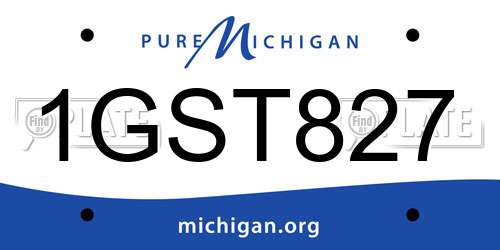 1GST827 Michigan License Plate