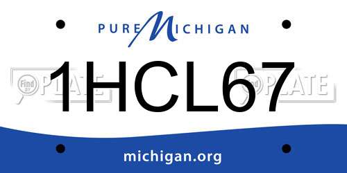 1HCL67 Michigan License Plate
