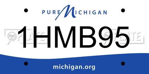 1HMB95 Michigan License Plate