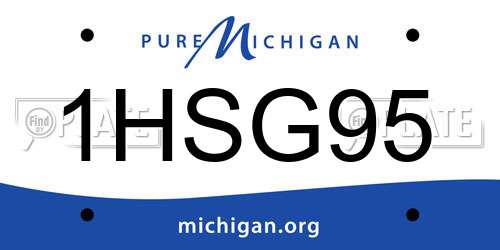 1HSG95 Michigan License Plate