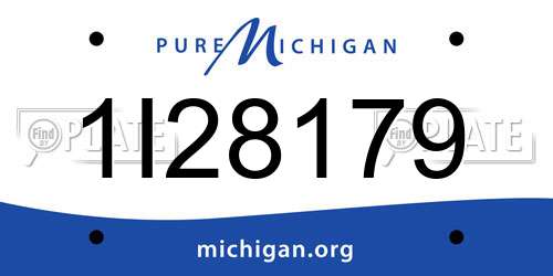 1I28179 Michigan License Plate
