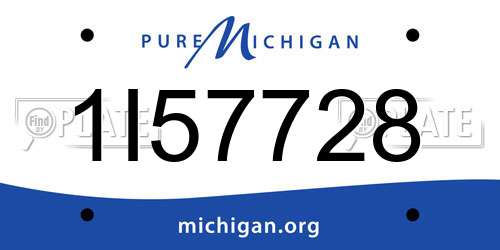 1I57728 Michigan License Plate