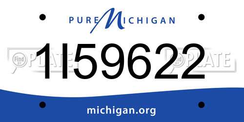 1I59622 Michigan License Plate