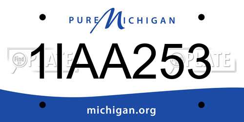 1IAA253 Michigan License Plate