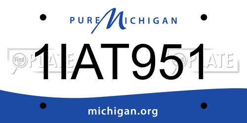 1IAT951 Michigan License Plate