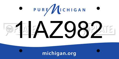 1IAZ982 Michigan License Plate