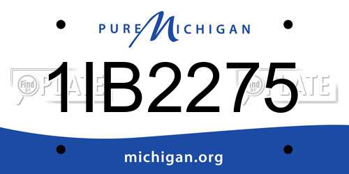 1IB2275 Michigan License Plate