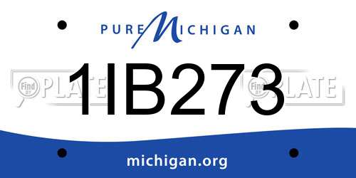 1IB273 Michigan License Plate