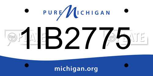 1IB2775 Michigan License Plate