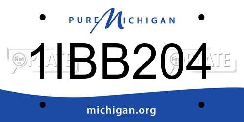 1IBB204 Michigan License Plate