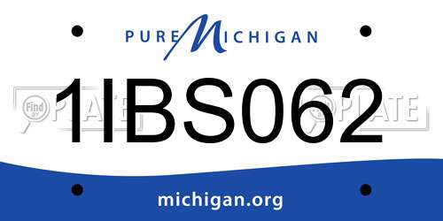 1IBS062 Michigan License Plate