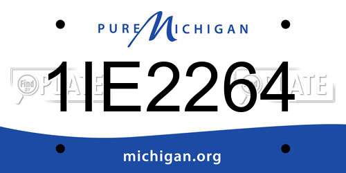 1IE2264 Michigan License Plate