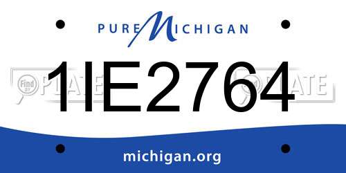 1IE2764 Michigan License Plate
