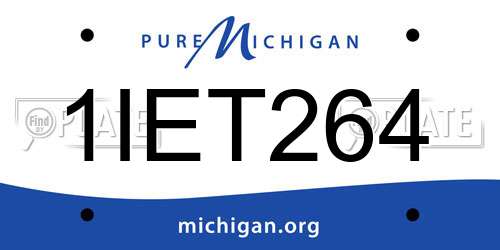 1IET264 Michigan License Plate