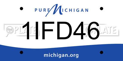 1IFD46 Michigan License Plate