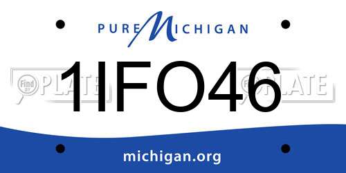 1IFO46 Michigan License Plate