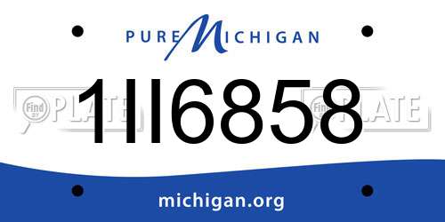1II6858 Michigan License Plate