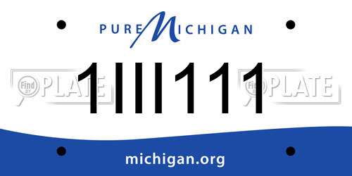 1III111 Michigan License Plate