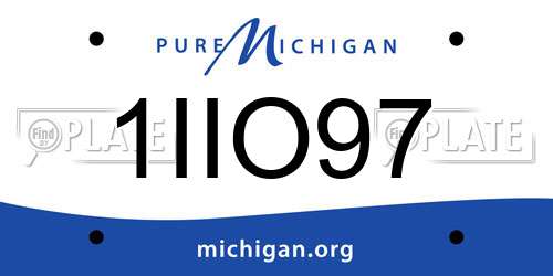 1IIO97 Michigan License Plate