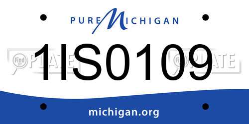 1IS0109 Michigan License Plate
