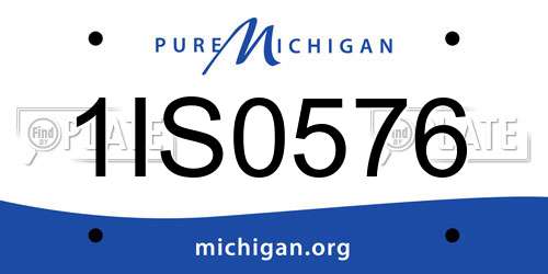 1IS0576 Michigan License Plate