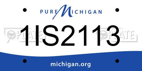 1IS2113 Michigan License Plate