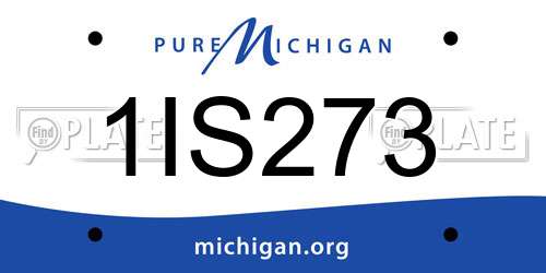 1IS273 Michigan License Plate