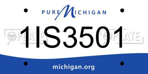 1IS3501 Michigan License Plate
