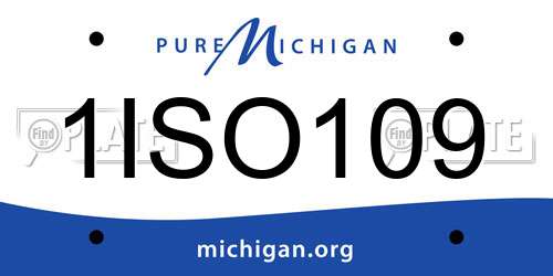 1ISO109 Michigan License Plate