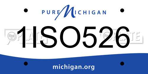 1ISO526 Michigan License Plate