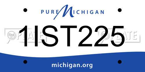 1IST225 Michigan License Plate