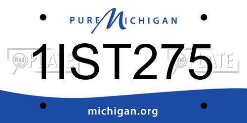 1IST275 Michigan License Plate