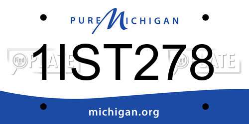 1IST278 Michigan License Plate