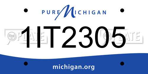 1IT2305 Michigan License Plate
