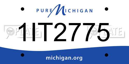 1IT2775 Michigan License Plate