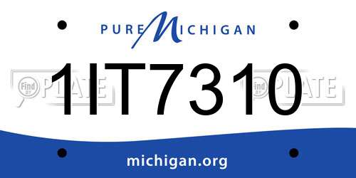 1IT7310 Michigan License Plate