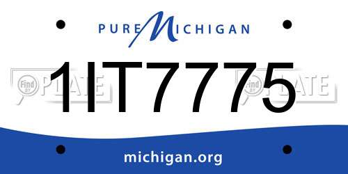 1IT7775 Michigan License Plate