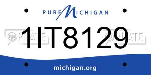 1IT8129 Michigan License Plate
