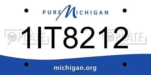 1IT8212 Michigan License Plate