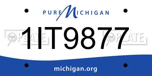 1IT9877 Michigan License Plate