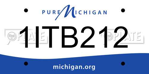 1ITB212 Michigan License Plate