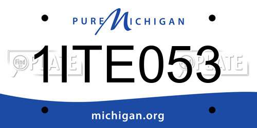 1ITE053 Michigan License Plate