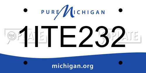 1ITE232 Michigan License Plate